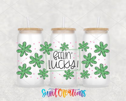 Feelin’ Lucky UV DTF Transfer Tumbler Wrap | Shamrock St Patrick’s Day | DTF028 - Swiit Creations