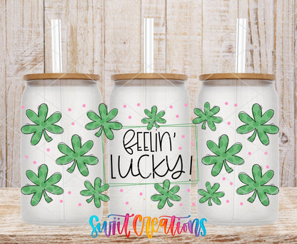 Feelin’ Lucky UV DTF Transfer Tumbler Wrap | Shamrock St Patrick’s Day | DTF028 - Swiit Creations