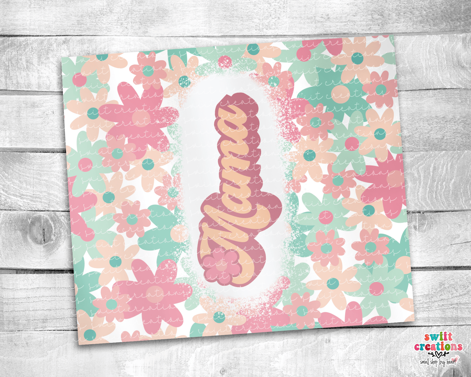Flower Mama Tumbler (T491) - Swiit Creations
