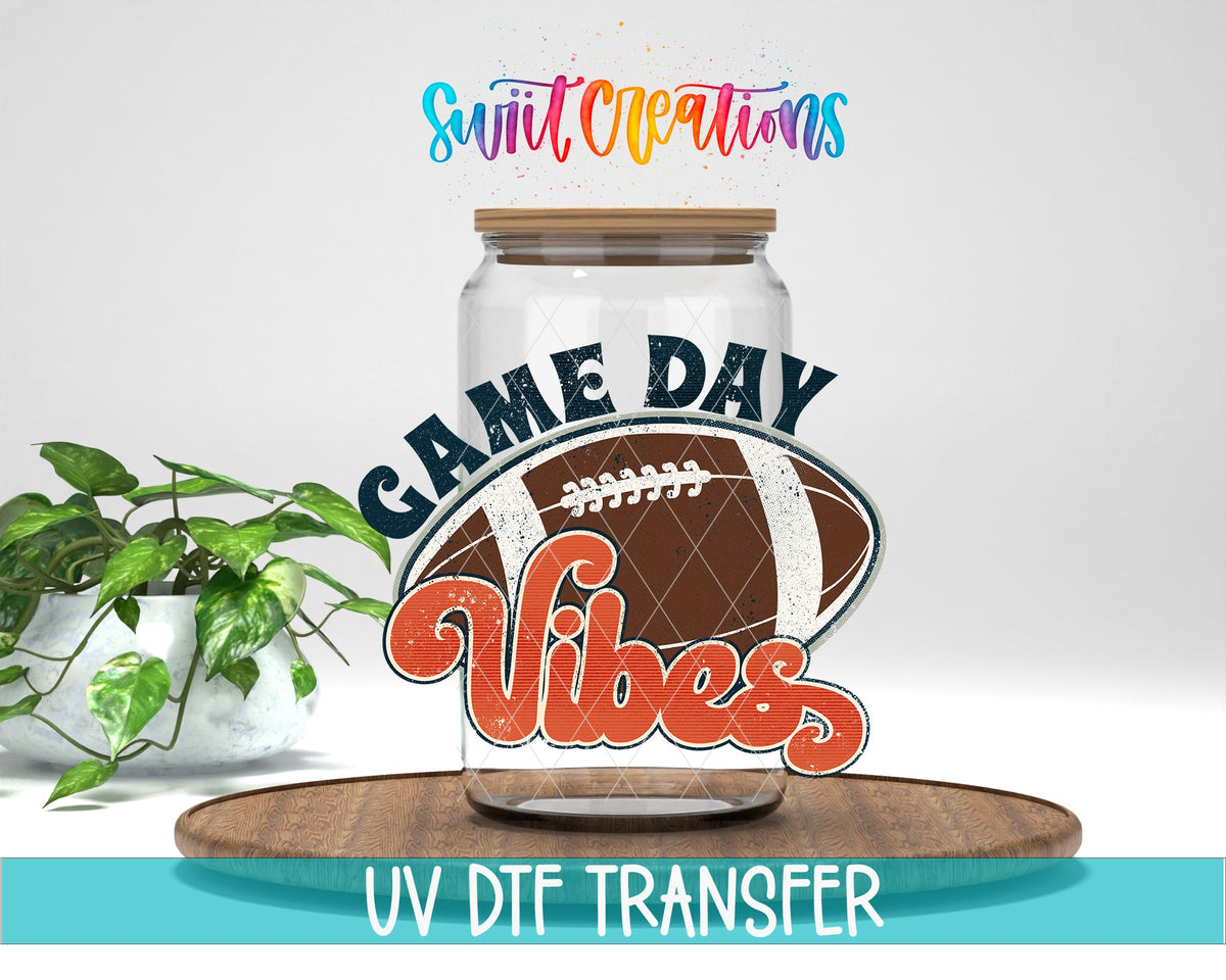 Football Game Day Vibes UV DTF Decal | UV144 - Swiit Creations