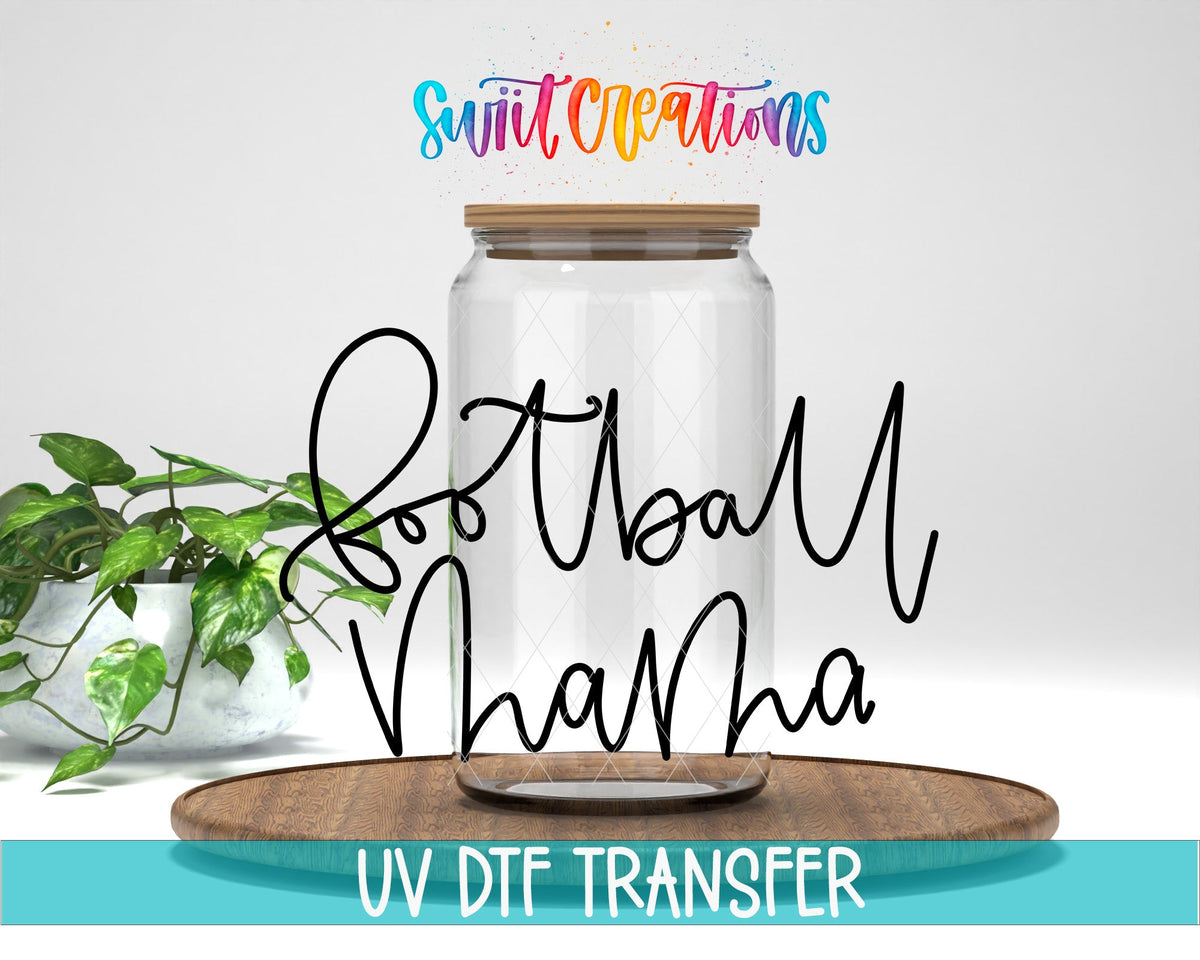 Football Mama UV DTF Decal | Sports Mom Tumbler Decal | UV870 - Swiit Creations