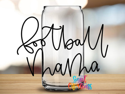 Football Mama UV DTF Decal | Sports Mom Tumbler Decal | UV870 - Swiit Creations