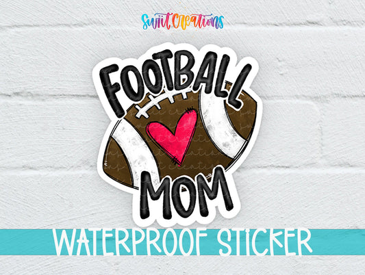 Football Mom Waterproof Vinyl Sticker | SS828 - Swiit Creations