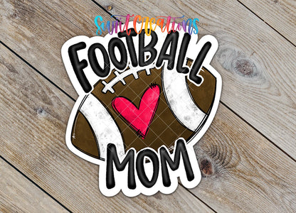 Football Mom Waterproof Vinyl Sticker | SS828 - Swiit Creations