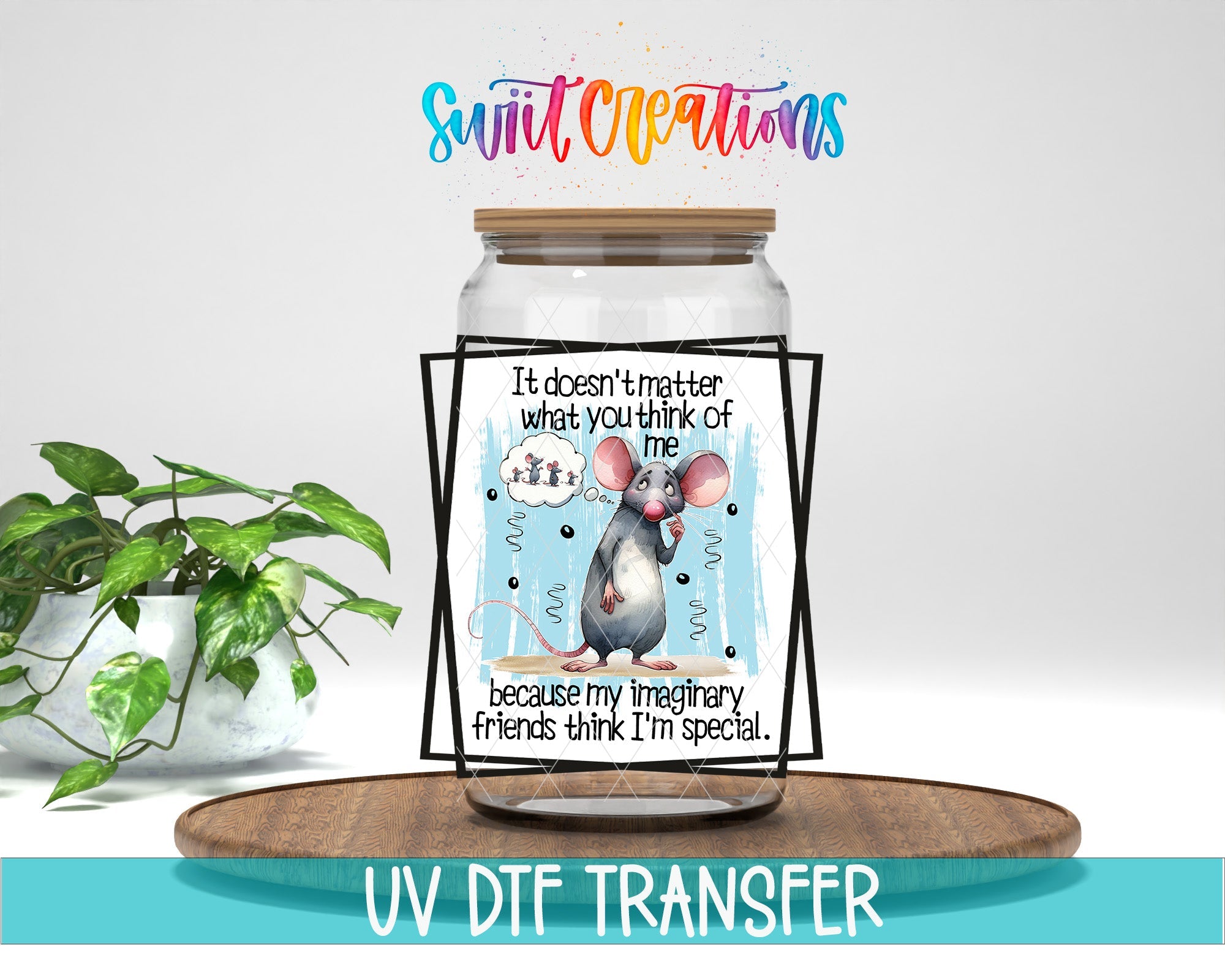 Funny Special Mouse UV DTF Cup Decal | UV854 - Swiit Creations