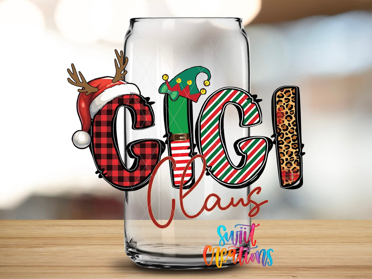 Gigi Claus Christmas UV DTF Cup Decal | UV1223 - Swiit Creations