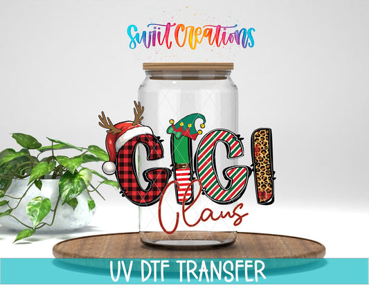 Gigi Claus Christmas UV DTF Cup Decal | UV1223 - Swiit Creations