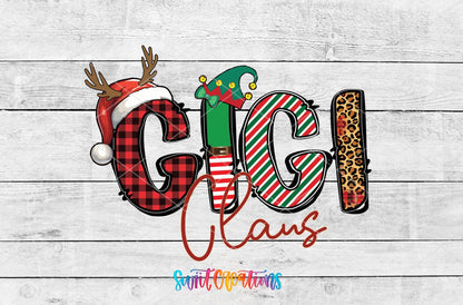 Gigi Claus Christmas UV DTF Cup Decal | UV1223 - Swiit Creations