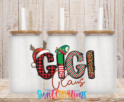 Gigi Claus Christmas UV DTF Cup Decal | UV1223 - Swiit Creations