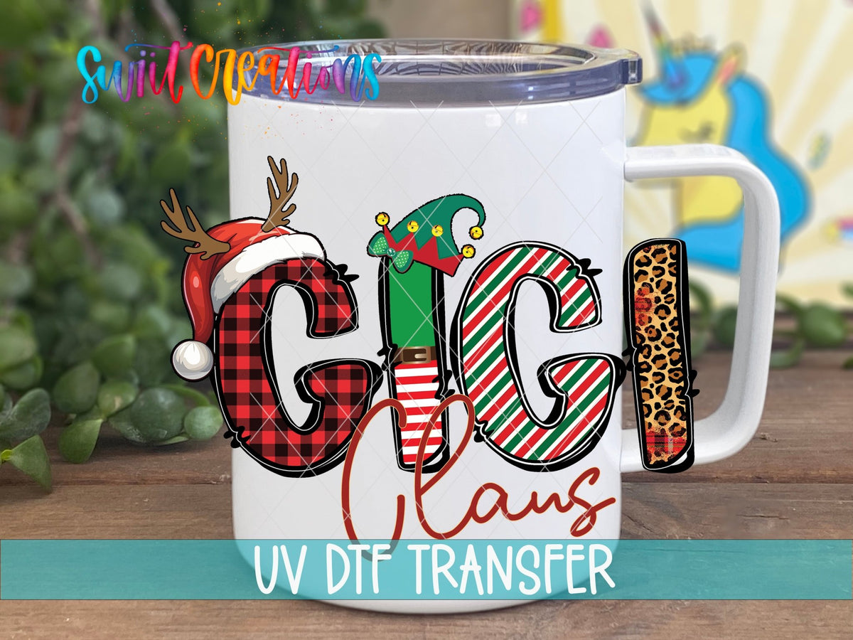 Gigi Claus Christmas UV DTF Cup Decal | UV1223 - Swiit Creations