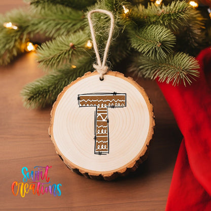 Gingerbread Personalized Christmas Ornament CFO04 - Swiit Creations
