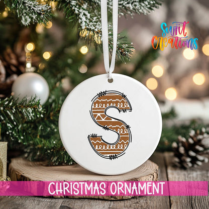 Gingerbread Personalized Christmas Ornament CFO04 - Swiit Creations