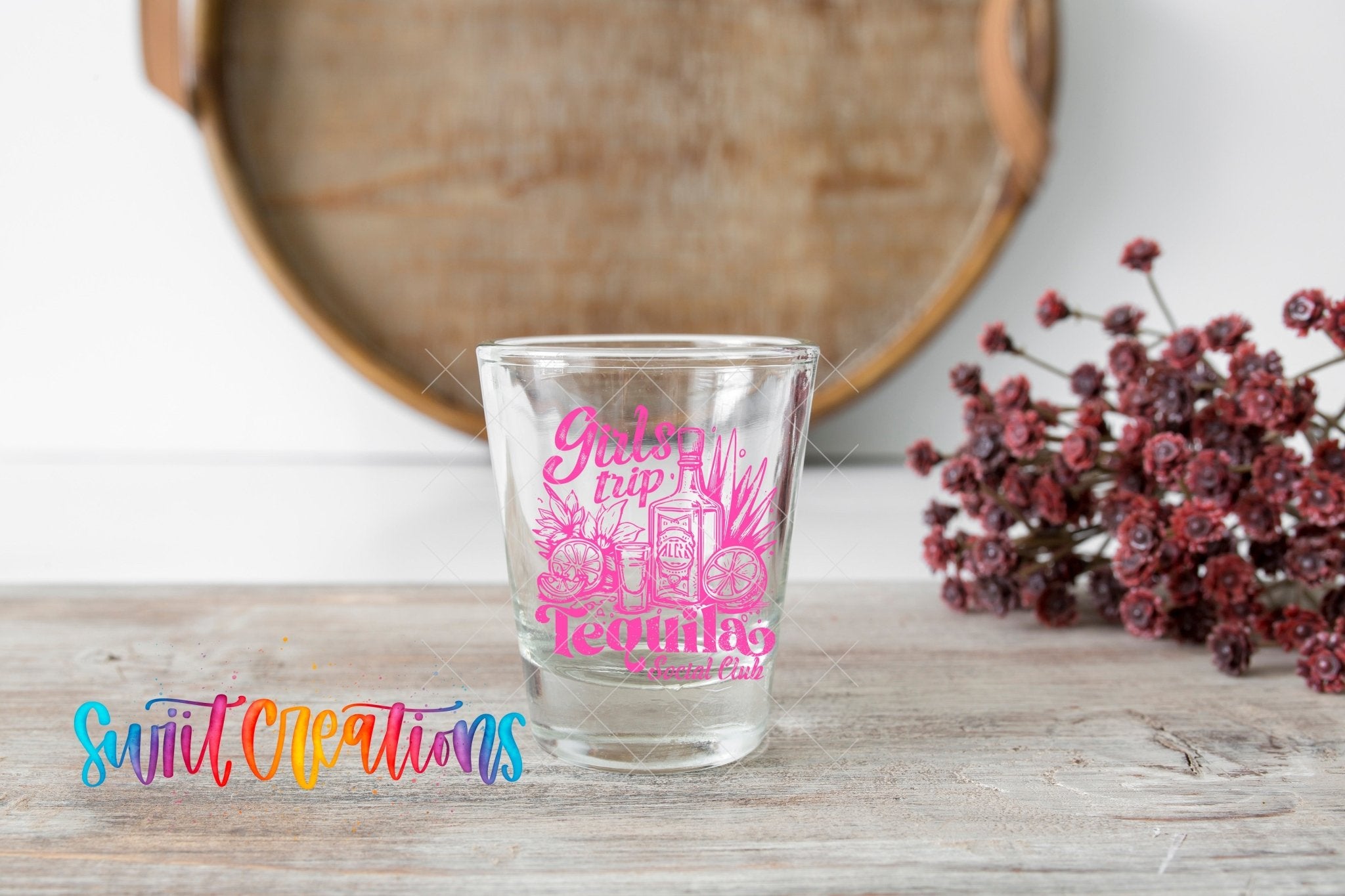 Girls Trip Tequila UV DTF Shot Glass Transfer | SG1556 - Swiit Creations