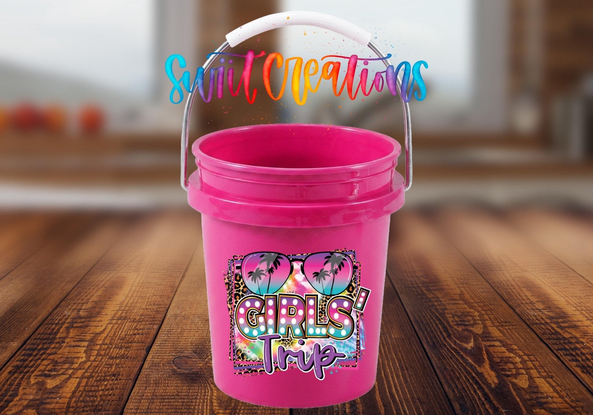 Girls Trip Tropical Mini Bucket UV DTF Transfer | MB883 - Swiit Creations