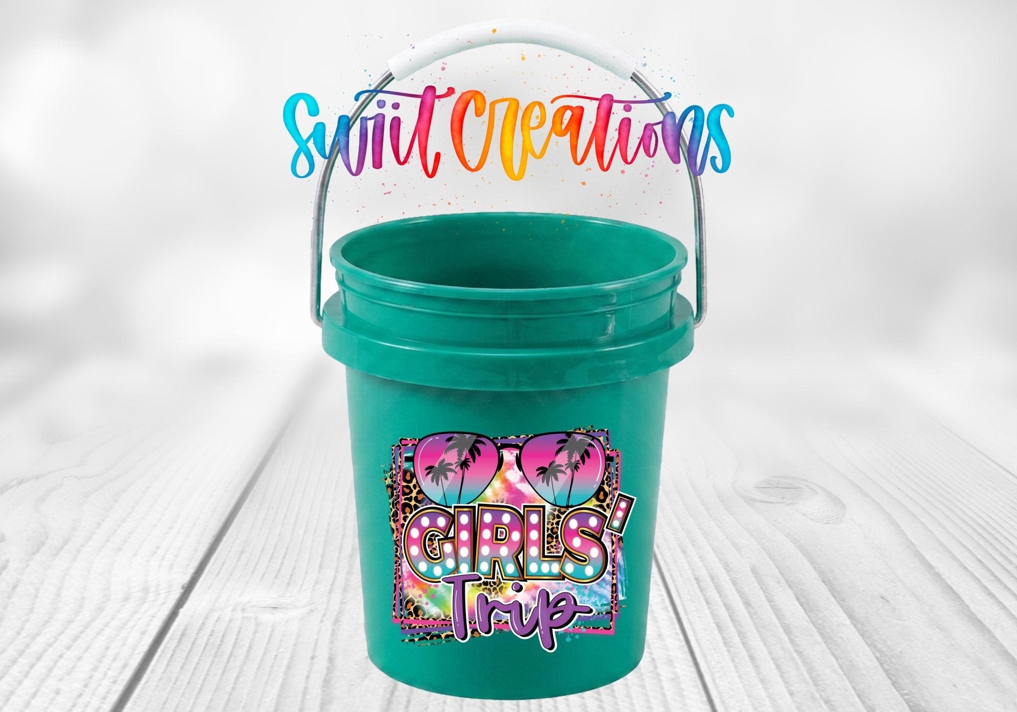 Girls Trip Tropical Mini Bucket UV DTF Transfer | MB883 - Swiit Creations