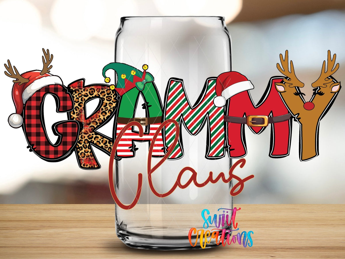 Grammy Claus Christmas UV DTF Cup Decal | UV1225 - Swiit Creations