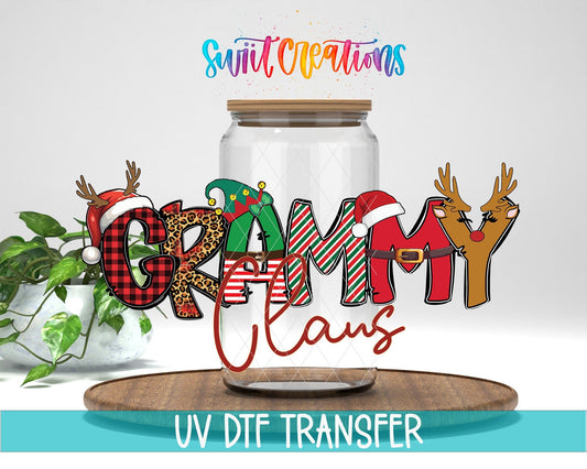 Grammy Claus Christmas UV DTF Cup Decal | UV1225 - Swiit Creations