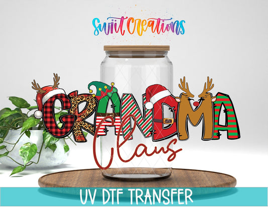 Grandma Claus Christmas UV DTF Cup Decal | UV1226 - Swiit Creations