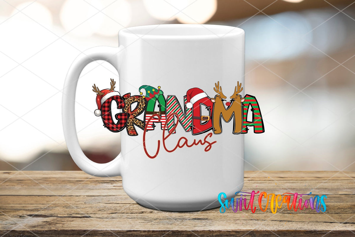 Grandma Claus Christmas UV DTF Cup Decal | UV1226 - Swiit Creations