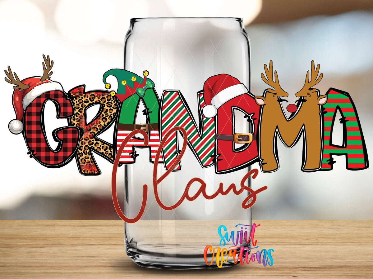 Grandma Claus Christmas UV DTF Cup Decal | UV1226 - Swiit Creations