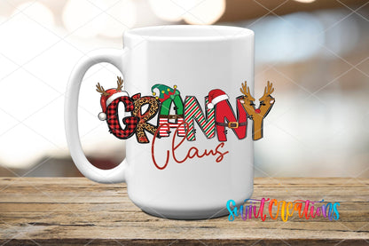 Granny Claus Christmas UV DTF Cup Decal | UV1229 - Swiit Creations