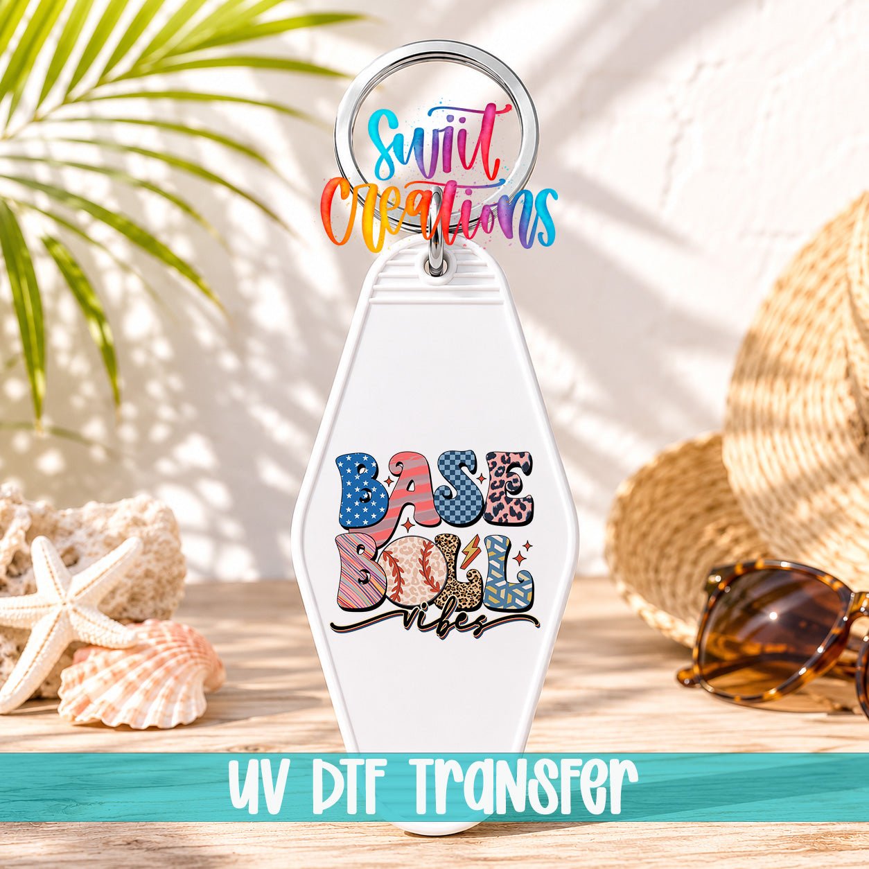 Groovy Baseball Vibes Motel Keychain UV DTF Transfer | MK1500 - Swiit Creations