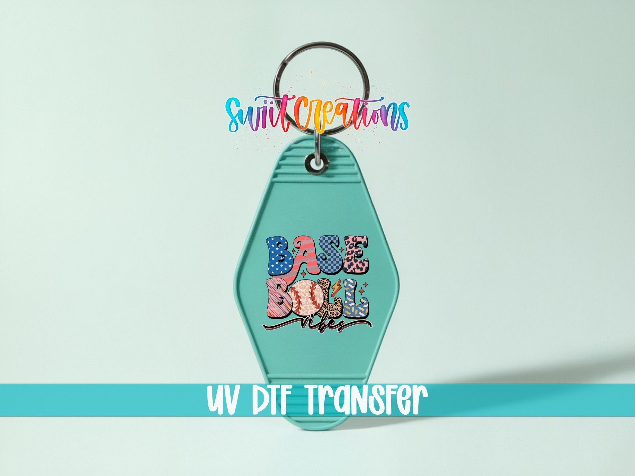 Groovy Baseball Vibes Motel Keychain UV DTF Transfer | MK1500 - Swiit Creations