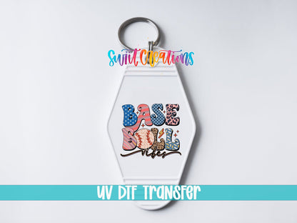 Groovy Baseball Vibes Motel Keychain UV DTF Transfer | MK1500 - Swiit Creations