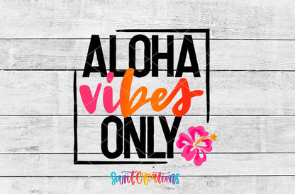 Aloha Vibes Only artwork detail for the finished 16 oz tumbler