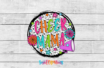 Cheer Mama Colorful artwork detail for the finished 16 oz tumbler