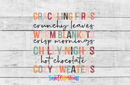Crackling Fires Cozy Sweaters artwork detail for the finished 16 oz tumbler