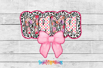Mama Coquette artwork detail for the finished 16 oz tumbler