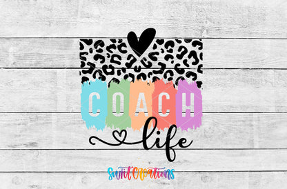 Coach Life Coquette artwork detail for the finished 16 oz tumbler