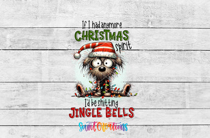 Shitting Jingle Bells artwork detail for the finished 16 oz tumbler