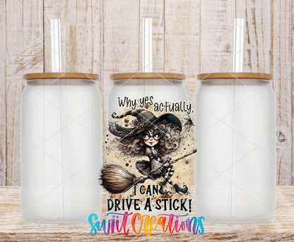 Why Yes Actually frosted glass tumbler mockup with bamboo lids and straws