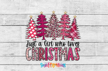 Pink Christmas Girl artwork detail for the finished 16 oz tumbler