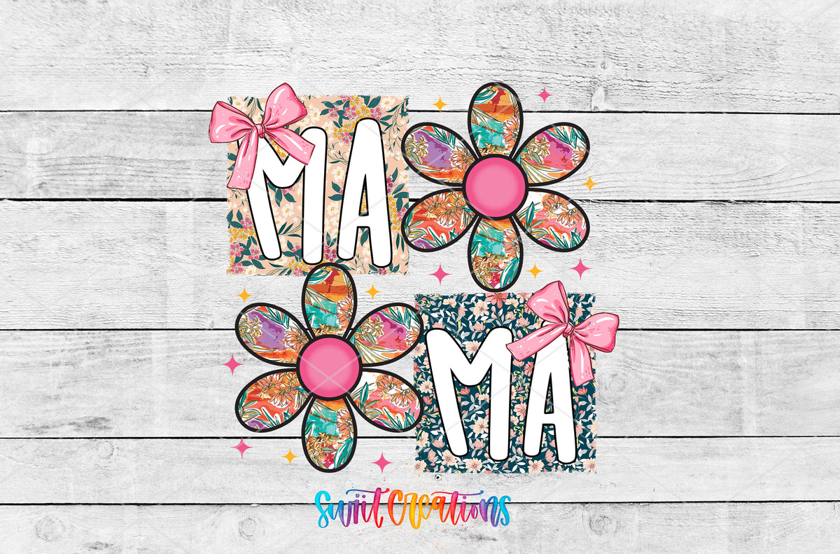 Mama artwork detail for the finished 16 oz tumbler