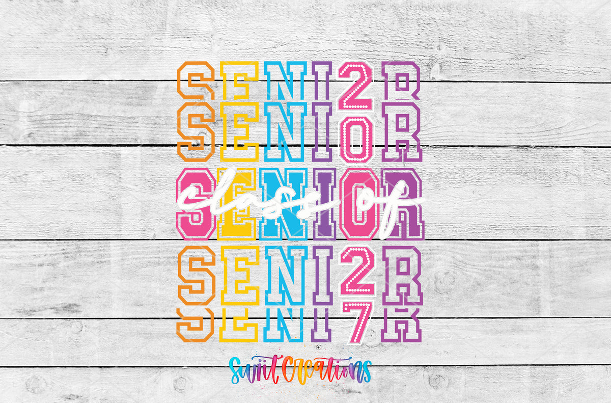 Senior 2027 artwork detail for the finished 16 oz tumbler
