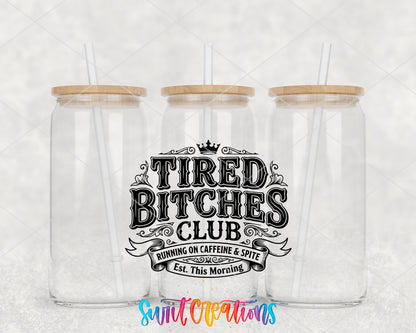 Tired clear glass tumbler group mockup with bamboo lids and straws