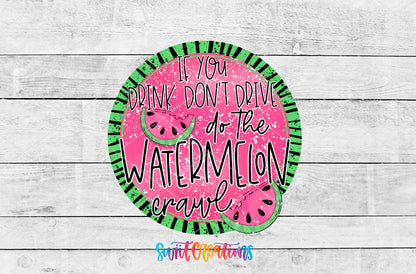 Watermelon Crawl artwork detail for the finished 16 oz tumbler