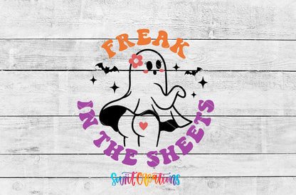 Freak in the Sheets Ghost artwork detail for the finished 16 oz tumbler