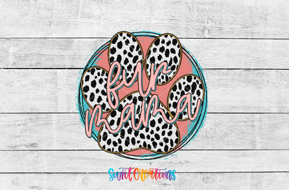 Fur Mama Leopard Paw artwork detail for the finished 16 oz tumbler