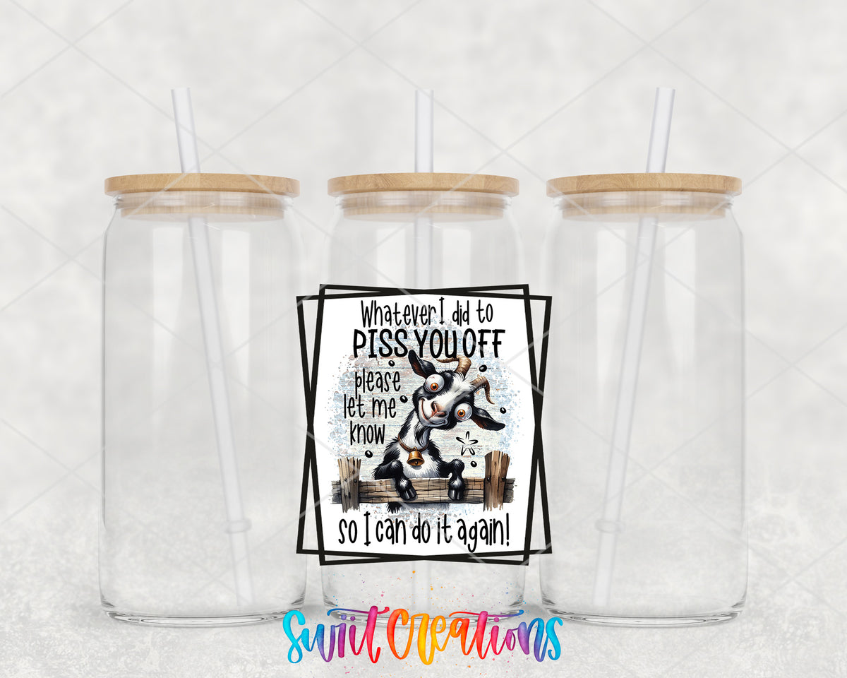 Whatever I Did Cow clear glass tumbler group mockup with bamboo lids and straws