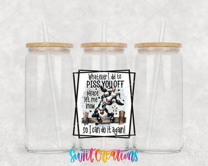 Whatever I Did Cow clear glass tumbler group mockup with bamboo lids and straws