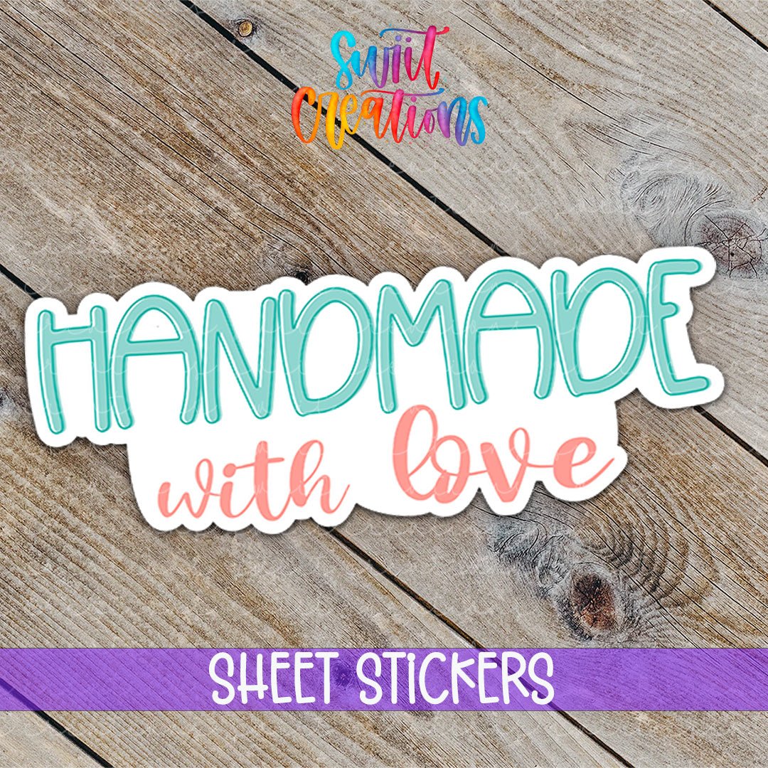 Handmade With Love Sticker | SB64 - Swiit Creations