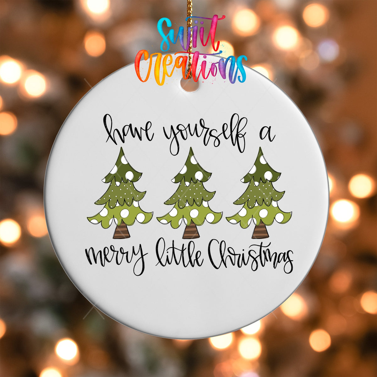 Have Yourself A Merry Little Christmas UV DTF Ornament Transfer | O-1741 - Swiit Creations