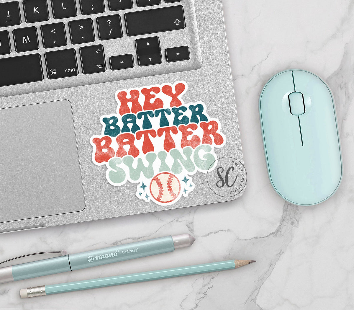 Hey Batter Batter Sticker SS265 - Swiit Creations