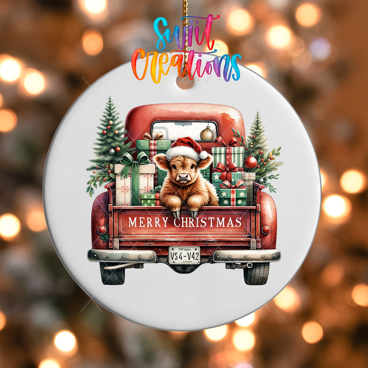 Highland Cow UV DTF Ornament Transfer | O-1736 - Swiit Creations