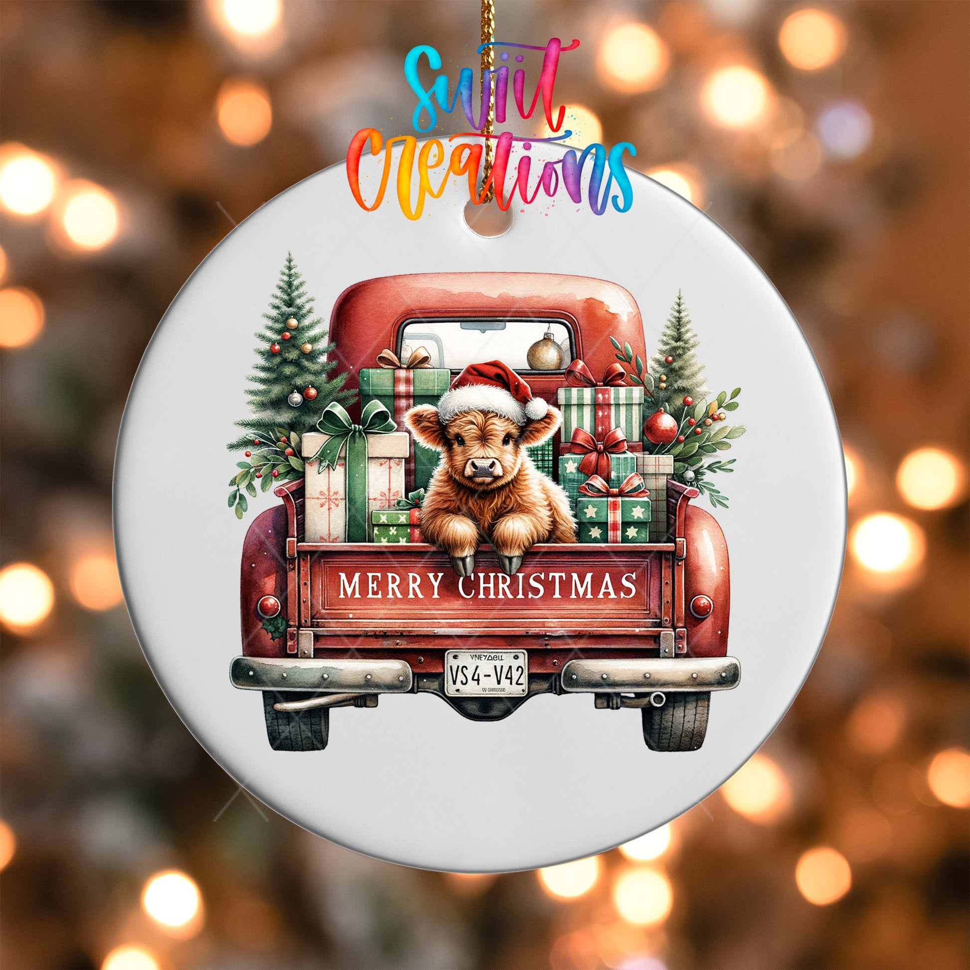 Highland Cow UV DTF Ornament Transfer | O-1736 - Swiit Creations