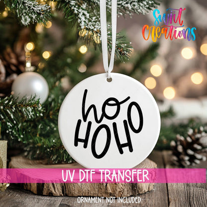 Ho Ho Ho Christmas UV DTF Ornament Decal O-011 - Swiit Creations